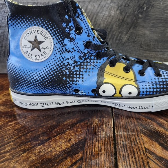 Converse All Star x The Simpsons Homer Simpson High Tops Size 12 Men / 14 Women - Picture 4 of 10